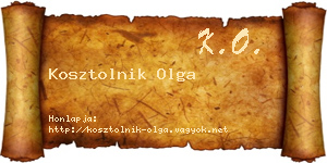 Kosztolnik Olga névjegykártya